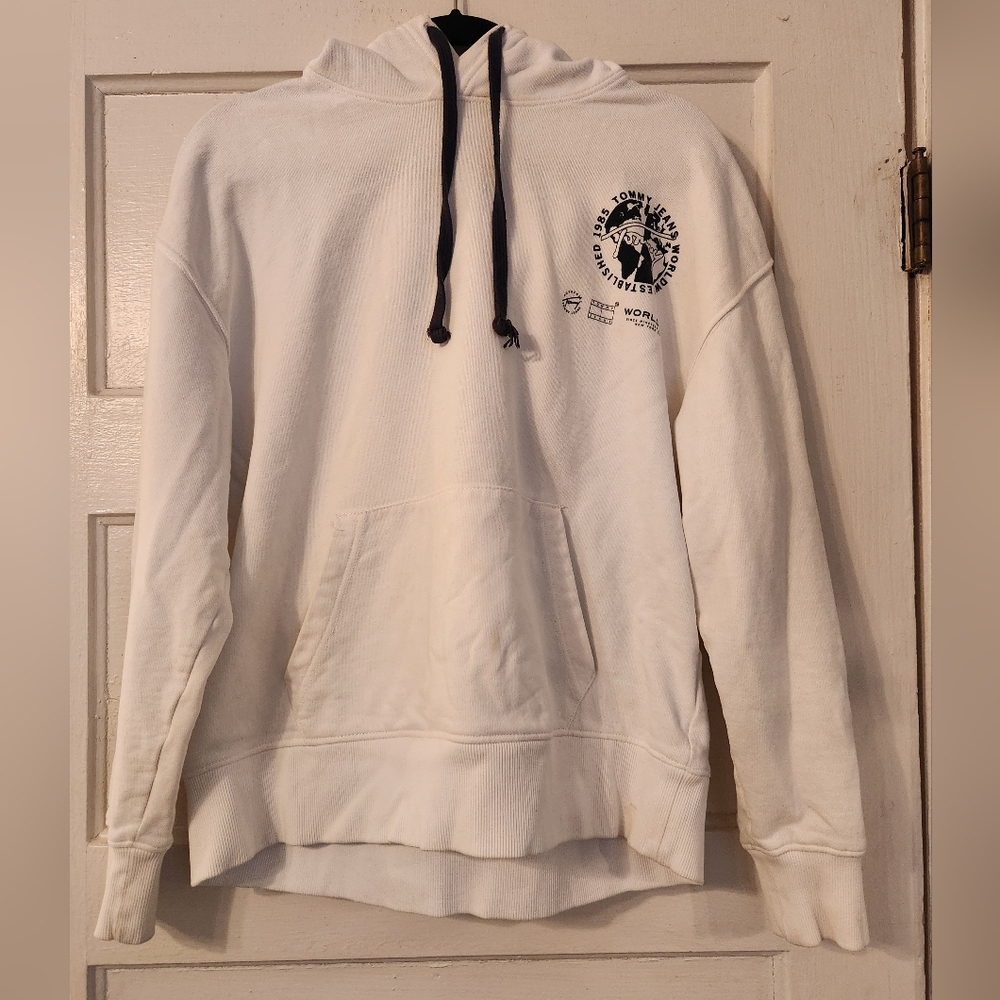 Tommy Hilfiger Jeans Men's Hoodie Sweatshirt, Vintage Style, Worldwide, Sz M